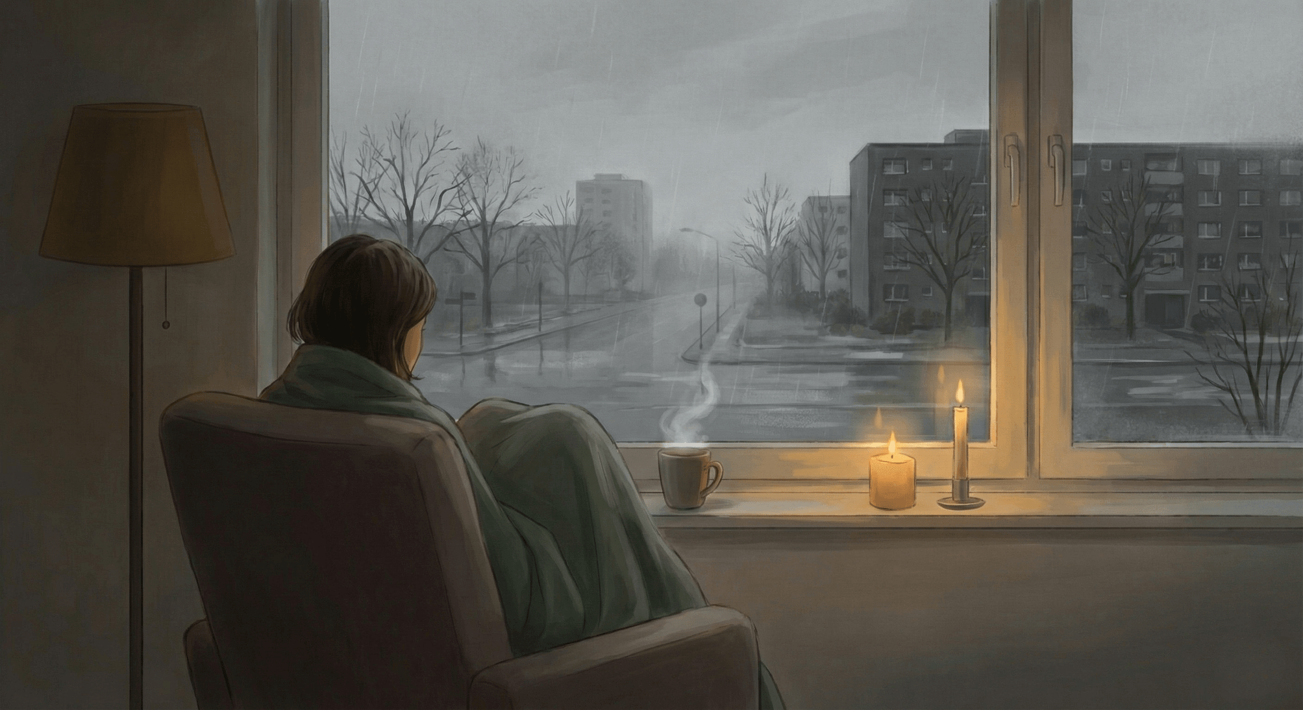 Einsamkeit im Winter - Symbolbild für Selbst-Nähe und innere Wärme